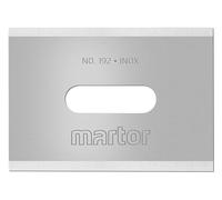 MARTOR 10x Lame industrielle 18,5 mm, 4 côtés, inox, Cutter | Double facette, affûtage bilatéral, lame de rechange, acier inoxydable, distributeur, logistique, No 192.66
