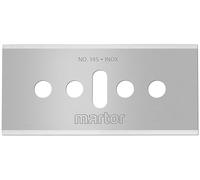 MARTOR 10x lame industrielle 18,5 mm, 4-cutting edge, acier inoxydable | En distributeur, double facette, SECUMAX EASYSAFE & SECUNORM 175, logistique, No. 145.60