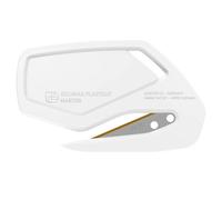 MARTOR 10x SECUMAX PLASTICUT Couteau Sécurité, Large, TiN, Inox | Couteau de sécurité jetable, large, TiN, inoxydable, œillet, lame masquée, pour film & papier. No. 346922.12