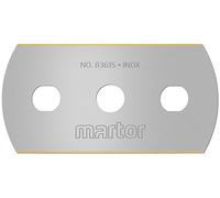 MARTOR 500x lame industrielle arrondie, TiN, inoxydable, 4-cutting edge | Huile alimentaire, cutter, SECUMAX MOBILEX & SNITTY, aliments & industrie, No. 83615.35