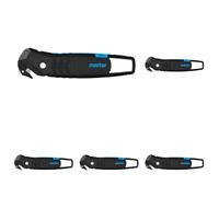 MARTOR Couteau de sécurité, lame cachée, SECUMAX 350, cutter professionnel, fendeur d'adhésif, léger, plastique, droitiers & gauchers (Lot de 5)