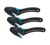 MARTOR Couteau de sécurité, lame cachée, SECUMAX EASYSAFE, cutter professionnel, léger, plastique, droitiers & gauchers (Lot de 3)