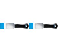 MARTOR grattoir, SCRAPEX ARGENTAX, pour étiquettes, Étroit, droitiers ou gauchers, pour verre, autocollants, plastique, lame interchangeable, Ergonomique (Lot de 2)