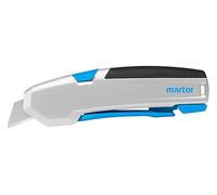 MARTOR SECUPRO 625 Cutter de Sécurité, Lame Inox, Cutter Professionnel | Poignée pince, rétraction lame, droitier & gaucher, lame 2 positions, carton jusqu'à 3 couches. No. 625016.02