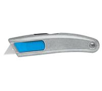 MARTOR SECUPRO MEGASAFE Cutter de Sécurité, Inox, Non Laqué | Curseur double, manche alu, non laqué, lame inox, rétraction auto., carton & film. No. 116004.19