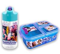 MARUKATSU Kpop Set à croque-monsieur pour enfant avec compartiments et bouteille 410 ml pour garçons et filles | Boîte à sandwich scolaire + bouteille réutilisable