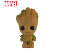 Marvel 1 pièce Tirelire Groot sous licence officielle, Figurine tirelire à pièces, Boîte à monnaie, Pot à économies, Mignon, Style dessin animé, PVC 3D en relief, Objet de collection, Organiseur de bu