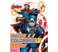 Marvel Avengers Dr Strange et Captain America Vive le coloriage ! Livre de coloriage avec stickers Dès 4 ans