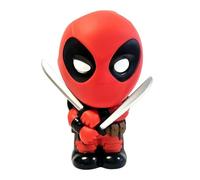 Tirelire Deadpool Marvel Officielle - Figurine Chibi 3D PVC Étanche et Anti-Choc, Objet Collectible, Boîte à Monnaie Décorative pour Bureau ou Maison