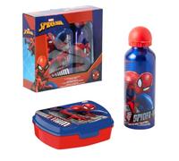 Marvel Spider-Man Bouteille et Boîte à Déjeuner, Gourde D'eau pour Garçon, Bouteille de Voyage en Aluminium, Capacité 500 ml