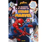 Marvel Spider-Man - Je découvre, je colorie les stars Marvel - Complète les portraits de tes héros avec les stickers métallisés ! - Collectif - Hemma - broché - Document jeunesse