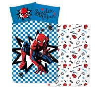 Marvel Spider-Man Linge Réversible Set " Helden-Power " 135x200cm 80x80cm