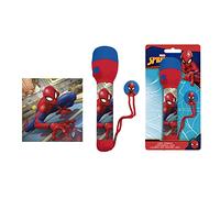 Marvel Spiderman Lampe torche LED 16 cm, lampe torche en plastique pour voyage, camping, cadeau d'été pour enfants, grande lampe de poche pour enfants, cadeau veilleuse pour garçons et filles de 3 ans