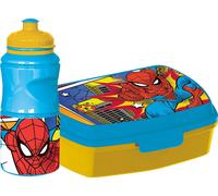 MARVEL Spiderman Set De Bouteille 380 Ml Et Boîte À Sandwich Pour Enfants Bleu