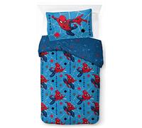 Marvel Spiderman Visages de Spidey, Parure de lit Enfant 140x200 cm, 100% Coton, lit 1 Personne - Comprend Housse de Couette & taie d'oreiller - Convient aux Lits de 90x190cm à 90x200cm