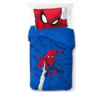 Marvel Spiderman Webtastic 100% Coton Ensemble Housse de Couette Lit Simple - Comprend Une Taie d’Oreiller 50 x 70 cm