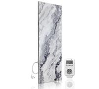 Marwona Chauffage infrarouge en pierre naturelle avec WiFi thermostat I 800 W I Carrara Optik B-800 I Chauffage mural en pierre naturelle à économie d'énergie I 5 ans de garantieI2e choix avec défauts