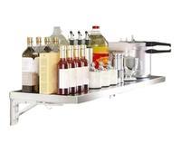 MARXAN Bureau Mural pour Petit Gain de Place, Table de Bar de Petit-déjeuner Pliable Polyvalente pour Cuisine, établi d'ordinateur, étagère en Acier Inoxydable 304 avec Supports(L100xW40cm/L39xW16in)