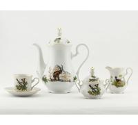 Mary-Anne, service à café, porcelaine de chasse, Leander, 15 d.