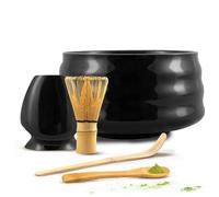 Mary Rose - Kit Matcha bol noir 500 ml avec fouet Chasen, chashaku et support
