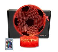 MARZIUS Le football Veilleuse pour enfants Jouet Veilleuse pour Fille Lampe 3D Lampe 16 Couleurs Changeantes avec Télécommande (Football)