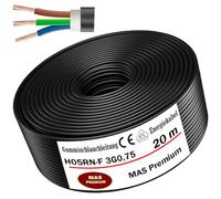 Câble de chantier flexible en caoutchouc 5-100 m H05RN-F 3G0,75 flexible pour...