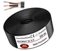 MAS Premium Câble d'alimentation en caoutchouc de chantier - 5-100 m - Câble d'énergie H07RN-F 3G 1, 3G 1,5, 3G 2,5, 3G 4, 3G 6, 3G 10 ou 3 x 1,5 - Câble flexible pour équipements lourds - (H07RN-F 3