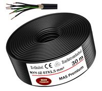 30m de câble de terre Câble de courant fort NYY-JZ 7X1,5 mm² Câble électrique
