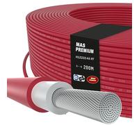 MAS Premium Câble solaire H1Z2Z2-K 4 6 10 mm² - Câble solaire TÜV-2 - Sans halogène - Double isolation - Installation mobile ou fixe dans les installations photovoltaïques - 5 à 200 m (H1Z2Z2-K 6