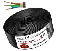 5m de câble de terre Câble de courant fort NYY-J 3x16 mm² Câble électrique OFC anneau