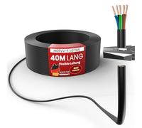 Tuyau en plastique noir de 40 mètres, type H05VV-F, 5G1, flexible, câble d'alimentation pour appareils