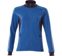 MASCOT Accel. Sweat-shirt femme avec fermeture éclair taille XL bleu azur/bleu noir 18494-962, taille:S, couleur:bleu azur/bleu noir