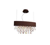 Masiero Ola S2 OV 50 LED Pendelleuchte, bronze mat, verre de couleurs chaudes