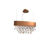 Masiero Ola S2 OV 50 LED Pendelleuchte, feuille de cuivre, verre de couleur cuivre