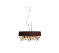 Masiero Ola S6 40 LED Pendelleuchte, bronze mat, verre de couleurs chaudes