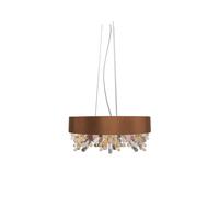 Masiero Ola S6 40 LED Pendelleuchte, feuille de cuivre, verre de couleur cuivre