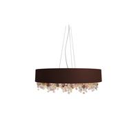 Masiero Ola S6 60 LED Pendelleuchte, bronze mat, verre de couleurs chaudes