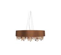 Masiero Ola S6 60 LED Pendelleuchte, feuille de cuivre, verre de couleur cuivre