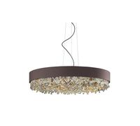 Masiero Ola S6 90 LED Pendelleuchte, bronze mat, verre de couleurs chaudes