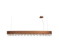Masiero Ola S6 OV 160 LED Pendelleuchte, feuille de cuivre, verre de couleur cuivre