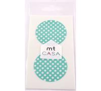 Masking Tape Mt Casa Seal Sticker Rond En Washi Pois Fond Mint
