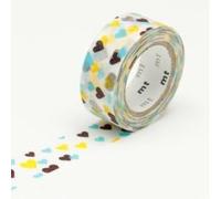 Masking Tape MT KIDS - 15 mm - Coeur multicolore - Masking Tape (MT) Multicolore G