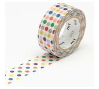 Masking Tape MT KIDS - 15 mm - Pois multicolore - Masking Tape (MT) Multicolore G