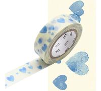Masking Tape Mt Nuée De Coeurs Bleus - Heart Stamp Blue