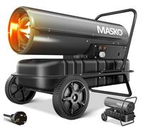 MASKO® Canon de chauffage 30kW Diesel Sécheur de chantier Chauffeur de chantier Générateur d'air chaud Souffleur de chauffage 34L Réservoir avec thermostat Chauffeur d'huile Débit d'air 750m³/h/heure