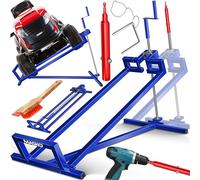 MASKO® Élévateur XXL pour tracteurs tondeuses, capacité de levage 450 kg, dispositif de levage pour tondeuses autoportées avec adaptateur, comprenant une brosse