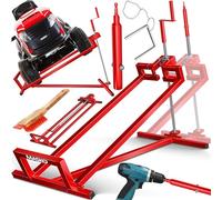 MASKO® Élévateur XXL pour tracteurs tondeuses, capacité de levage 450 kg, dispositif de levage pour tondeuses autoportées avec adaptateur, comprenant une brosse