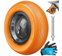 Masko MASKO Roue de brouette PU en caoutchouc plein 200 kg increvable Ø 390 mm in ssieu