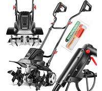 MASKO® Motobineuse électrique 1 500 Watts | 40 cm de Largeur de Travail, 20 cm de Profondeur de Travail | Bineuse | Motoculteur à Fraise | Cultivateur | Fraiseuse de Jardin | Bineuse électrique, Noir
