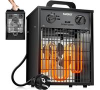MASKO® : Radiateur électrique, ventilateur de chauffage, chauffage de chantier avec thermostat intégré, appareil de chauffage